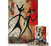 Due demoni astratti Puzzle per adolescenti 1000 pezzi Esercizio per la mente Rilassante Tempo libero Taglio di precisione Regalo festivo (50x75cm)