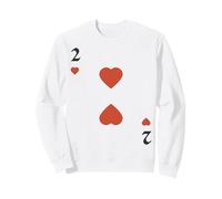 Due di Cuori Mazzo di Carte Halloween Costume Gruppo Felpa