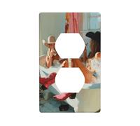 Due donne in stile vintage Clawfoot copertura interruttore luce copertura decorativa 1 banda piastra da parete per cucina camera bagno dimensioni 7 x 11,4 cm