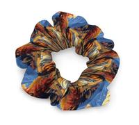 Due elastici per capelli con motivo tramonto in montagna e chiffon, fasce elastiche per capelli, fermacoda, accessori per capelli, elastici per capelli