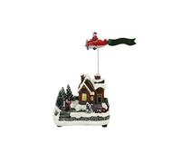 DUE ESSE CHRISTMAS Giostrina Babbo Natale con Aereo Luci e Musica 16,5 x 26 cm
