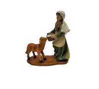 DUE ESSE CHRISTMAS Personaggio Presepe Statuina Pastorella con Capretta 6,5 cm