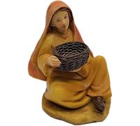 DUE ESSE CHRISTMAS Personaggio Presepe Statuina Pastorella con Cesta 6,5 cm