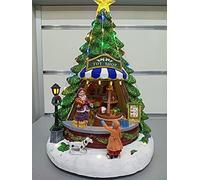 DUE ESSE CHRISTMAS S.r.l. Giostrina Albero di Natale con Babbo Natale luci Movimento Suono Batteria