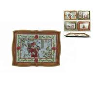 DUE ESSE CHRISTMAS S.r.l. Vassoio PLASTICA Effetto Legno CM.43X32