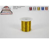 DUE ESSE CHRISTMAS SRL 6X Filo Metallo 20 MT in Display 5COL Ass Natale Decorazioni
