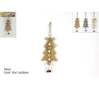 DUE ESSE CHRISTMAS SRL APPENDINO Legno Albero 25cm RO009846$$, Come Foto, Taglia Unica