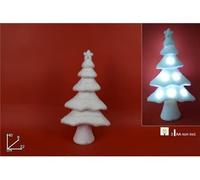 DUE ESSE CHRISTMAS SRL L.Batt. Bianco Albero 40cm C/Luce MO00$$, Come Foto, Taglia Unica