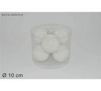 DUE ESSE CHRISTMAS SRL L.Vetro LUC/OPAC Bianc Sfere 10cm 6pz, Come Foto, Taglia Unica