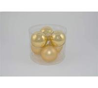 DUE ESSE CHRISTMAS SRL L.Vetro LUC/OPAC Oro Sfere 10cm 6pz, Come Foto, Taglia Unica