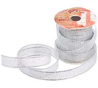 DUE ESSE CHRISTMAS SRL NASTRINO Tessuto Argento cm1x3mt 5ASS, Come Foto, Taglia Unica