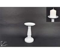 DUE ESSE CHRISTMAS SRL PORTACANDELA Metallo Bianco 22cm, Come Foto, Taglia Unica