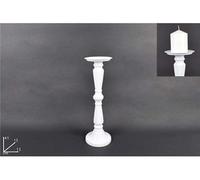 DUE ESSE CHRISTMAS SRL PORTACANDELA Metallo Bianco 41cm, Come Foto, Taglia Unica