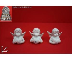 DUE ESSE CHRISTMAS SRL White Angelo C/Cuore C/Strass 4cm$$, Come Foto, Taglia Unica