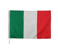 DUE ESSE DISTRIBUZIONI S.R.L. Bandiera Italiana Tricolore Grande 60x90 Con Passante Per Asta e lacci, da Esterno ed interno, Tessuto Anti strappo