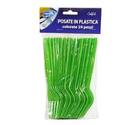 DUE ESSE Forchetta PVC Verde Set 24 Pezzi