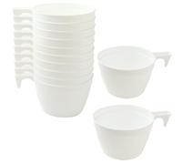 DUE ESSE S.N.C. DI SABATINI ALDO PZ 250 TAZZINA BIANCA 200 ML PER CAPPUCCINO CON MANICO TAZZA BICCHIERE CAFFE' IN PLASTICA COFFEE AND HOT DRINKS