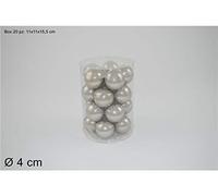 Due Esse Sfere, Argento Perlate, 4 cm, 20 Pezzi