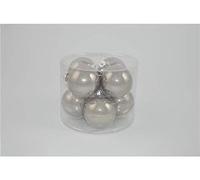 Due Esse Sfere, Argento Perlate, 8 cm, 8 Pezzi