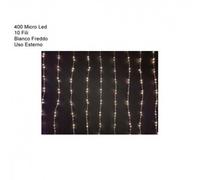 Due Esse Tenda 400 Microled Bianco Freddo 10 Fili Per Interno/Esterno 14495