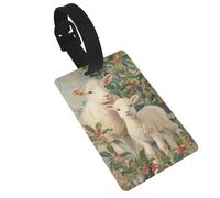 Due etichette per bagagli con agnello bianco elegante albero nome ID etichetta valigia, ideale per viaggi crociera zaini borsa