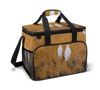Due fantasmi bianchi in campo di canne campeggio Cooler Bag isolato spiaggia refrigeratori portatili a prova di perdite borse con tracolla