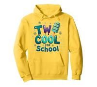 Due Fantastici per la Scuola Ice Pop Summer Learning Fun Felpa con Cappuccio, Unisex per Adulti, Limone, M