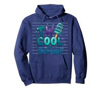 Due Fantastici per la Scuola Ice Pop Summer Learning Fun Felpa con Cappuccio, Unisex per Adulti, Navy, S