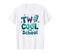 Due Fantastici per la Scuola Ice Pop Summer Learning Fun Maglietta, Uomo, Bianco, 6XL