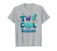 Due Fantastici per la Scuola Ice Pop Summer Learning Fun Maglietta, Uomo, Grigio Melange, 6XL
