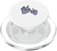 Due fragole viola frutta cibo disegno divertente PopSockets PopGrip per MagSafe