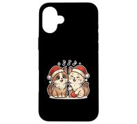 Due gatti di Babbo Natale con ornamento Custodia per iPhone 16 Plus