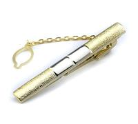 Due gemelli e fermacravatta come perfetto design classico e regalo alla moda, 20 x 10 mm, 60 x 6 mm di spessore e robusto