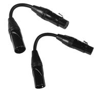 Due HQRP 3-Pin XLR Femmina A 5-Pin XLR Maschio DMX Lighting Cavi per Studio Luce