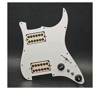 Due Humbucker Coil Splitting Pickguard Battipenna Per Chitarra HH Battipenna Per Chitarra Elettrica Caricato Scratchplate Precablato (Color : Yellow Pickup)