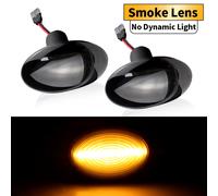 Due indicatori di per auto adatti per BMW MINI, 2 pezzi LED indicatori di laterali per R57 R58 R59 2007-2013, lente fumé, SENZA , sostituisce i fari di posizione laterali OEM, senza batteria