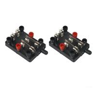 Due interruttori a doppio polo chiusi progettati per laboratori elettrici, dotati di cablaggio a vite per un uso sicuro e affidabile