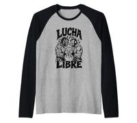 Due Lottatori di Lucha Libre - Lotta Libera Maglia con Maniche Raglan