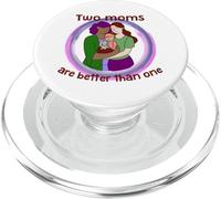 Due mamme sono meglio di una lesbica genitorialità LGBTQ+ PopSockets PopGrip per MagSafe