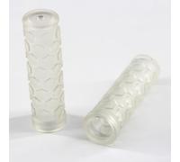 Due manopole per manubrio della bicicletta, diametro 22 mm, in gomma antiscivolo per migliorare il comfort e ridurre le vibrazioni del manubrio (trasparente)