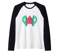Due metà del Triangolo Copertura Testa Alieno con Occhio Maglia con Maniche Raglan