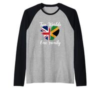 Due Mondi Una Famiglia Giamaicana British Heritage Maglia con Maniche Raglan