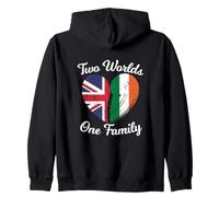 Due Mondi Una Famiglia Patrimonio Britannico Ir Felpa con Cappuccio