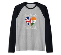 Due Mondi Una Famiglia Patrimonio Indiano Britannico Maglia con Maniche Raglan