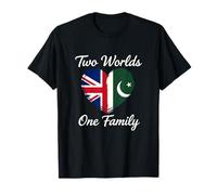 Due Mondi Una Famiglia UK Pakistan Heritage Maglietta