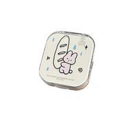 Due paia Cute Line Animal Custodia per lenti a contatto con specchio Lenti a contatto portatili Companion Care Box Beauty Pupil Storage Box Regali, A2, 1.0*1.0*1.0