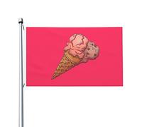 Due Palline Di Gelato In Un Cono Waffle Bandiere Da Giardino Resistente Alle Intemperie Garden Flag Durevole Bandiera Da Cortile Decorazione Per Esterni Patio Fattoria 90X152Cm
