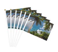 Due palme stampa tropicale convenienza bandiera palmare bandiere leggere decorazione interni esterni eventi feste