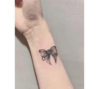 Due papillon con figure di succhi adesivi, adesivi per tatuaggi a base di erbe, semipermanenti antiriflesso, impermeabili e di lunga durata, tatuaggi finti