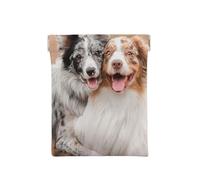 Due pastori australiani Border Collie, Spremere il portafoglio superiore da donna Borsa portaoggetti Piccola portamonete Portamonete